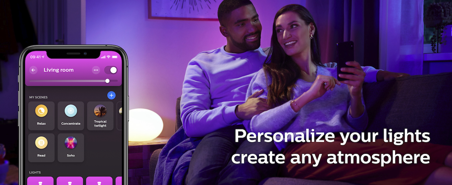 Philips Hue Bluetooth Smart Bulb, 2-pack